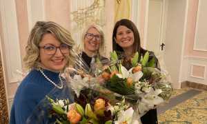 Chiara Molteni con Giulia e Silvia Polli