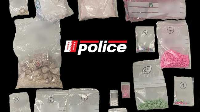 Crystal meths et autres substances Photo Police cantonale valaisanne