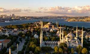 Historical peninsula and modern skyline of Istanbul
