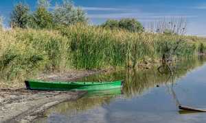 Secca fiume barca