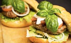 b cibo tavola hamburger