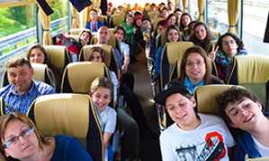 b giubileo ragazzi pullman