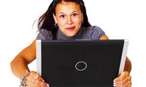 b internet veloce fibra ragazza