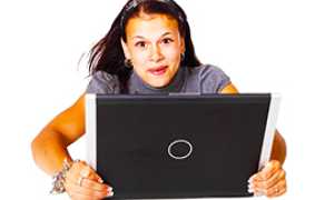 b internet veloce pc ragazza