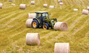 balle fieno campo trattore