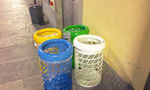 bidoni stazione differenziata cestini