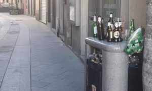 bottiglie cestino