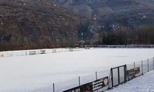 campo calcio neve