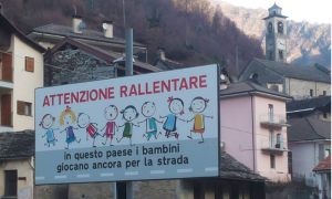 cartello bambini viganella