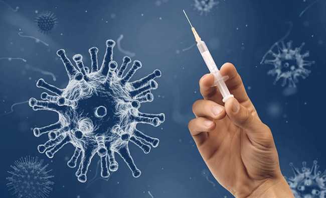 covid siringa virus blu