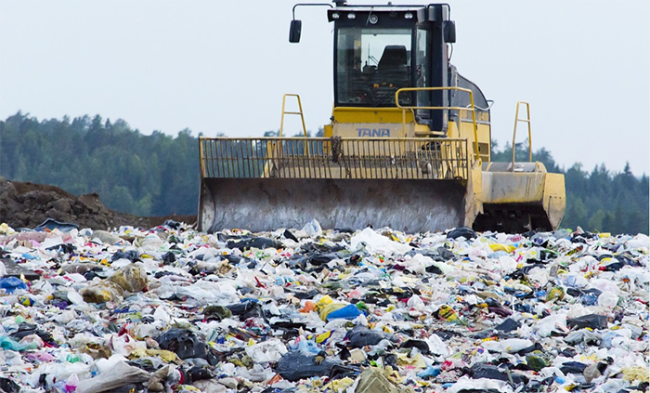 discarica rifiuti pala