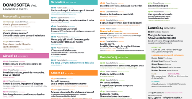 domosofia 18 programma