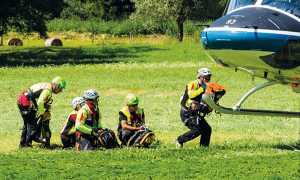 elicottero soccorso salita