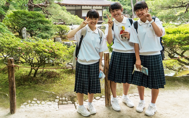 giapponesi studentesse tre