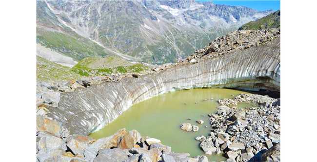 lago effimero belvedere ghiacciaio