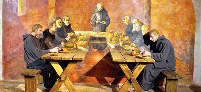 monaci cena affresco