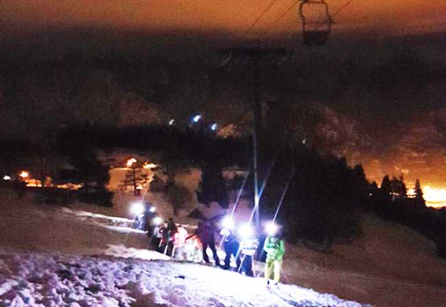 neve notte ciaspole torce lusentino