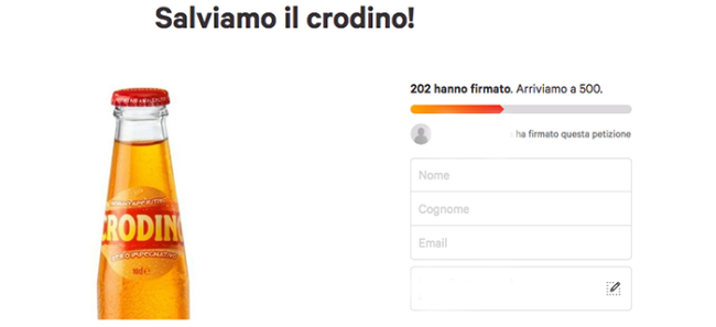 petizione crodino
