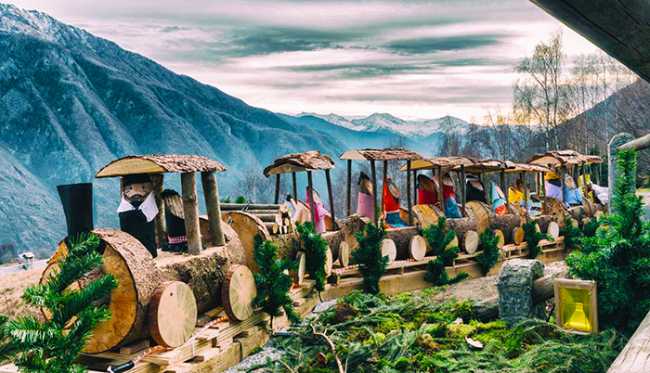 presepe crodo acqua trenino