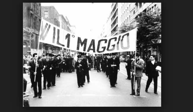 primo maggio bn striscione