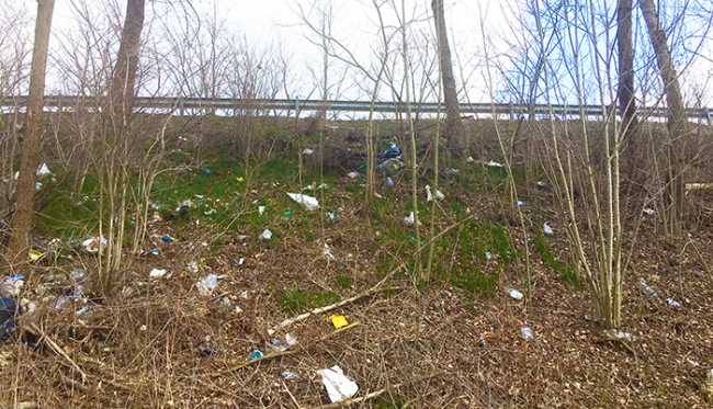 rifiuti superstrada pendio