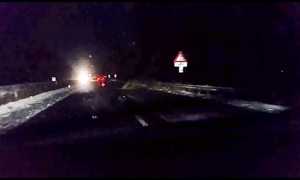 strada neve notte