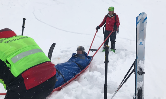 toboga neve soccorso barella 