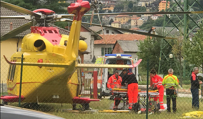 Una persona rischia di annegare al lago di Mergozzo, rianimata ed elitrasportata in ospedale a Novara