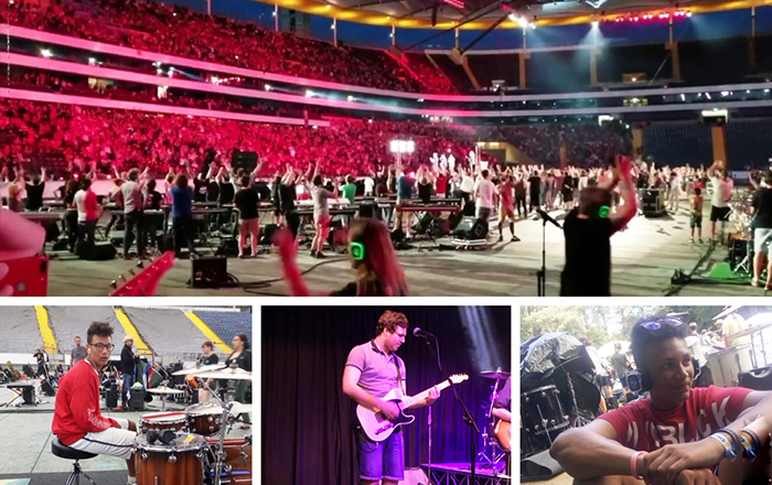 “Rockin' 1000 band” a Francoforte: intervista ai due ossolani che hanno partecipato, Anthony D. John e Lorenzo Bonardi 