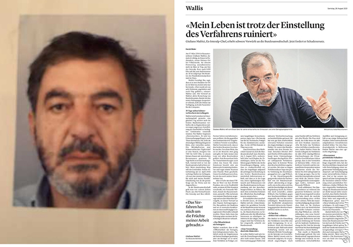 Svizzera: dopo 6 anni assolto l’imprenditore ossolano Giuliano Mafrici. Accusato di corruzione, chiede milioni di risarcimento