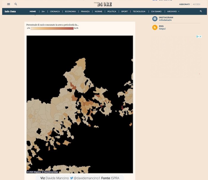 Dove si è costruito malgrado il rischio frane. La mappa del Sole24 per il VCO