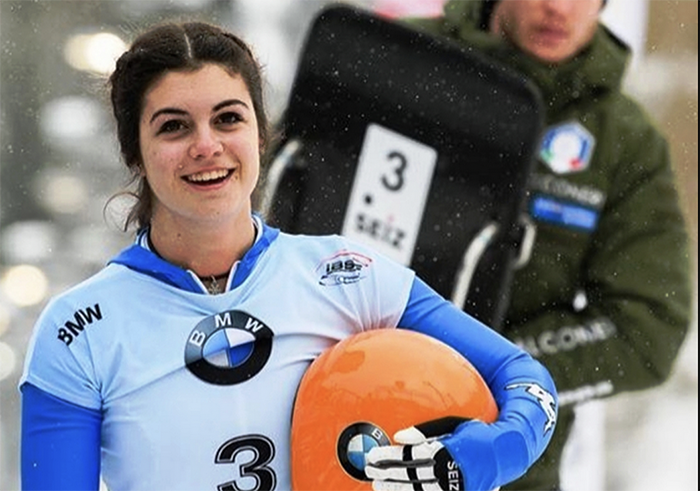 Alessia Crippa in allenamento per la gara di Sigulta