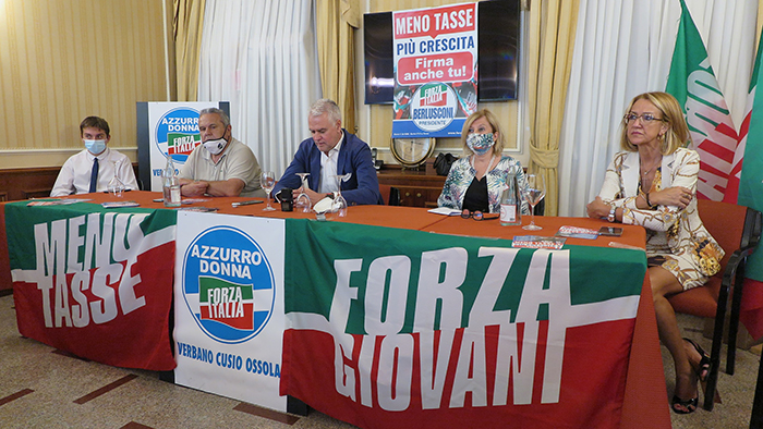 Petizione per la riforma fiscale, conferenza di Forza Italia a Domodossola