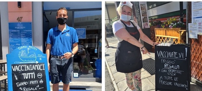 Ti vaccini? E io ti regalo le patatine - L'iniziativa in tre esercizi del VCO