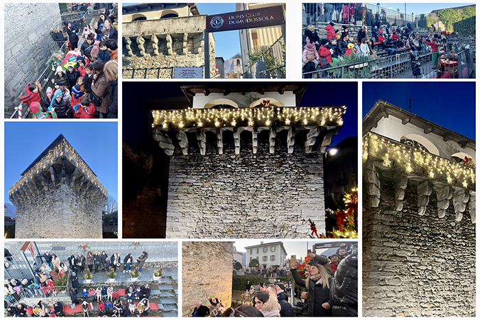 Anche Babbo Natale nella Torretta di Domo per la festa promossa da Lions e Pro Domo 