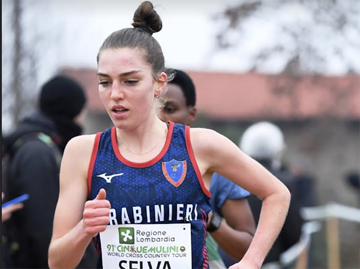 Giovanna Selva al via dei Campionati Italiani della km 10 su strada ad Arezzo