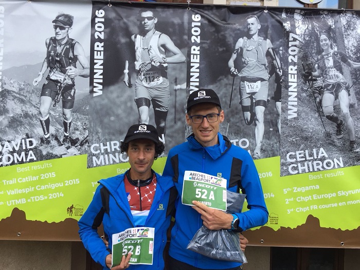 Cristian Minoggio e Alberto Comazzi insieme alla Pierra Menta Etè
