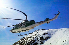 corto elicottero forestale decollo