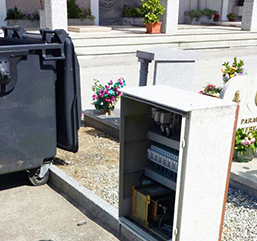 corta quadro elettrico cimitero domo