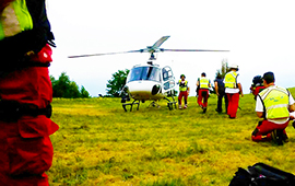b soccorso a terra elicottero