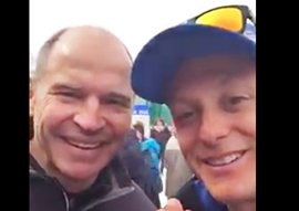 Max Blardone vince la Südtirol Gardenissima e scherza con Marc Girardelli. Guarda il video
