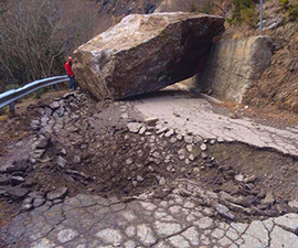 b frana masso strada