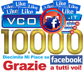 Diecimila “Mi Piace” per vco24 su Facebook! Grazie a tutti!