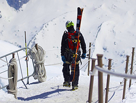 b sci sciatore piedi