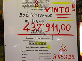 b vincita superenalotto crevola