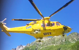 b elicottero 118 giallo volo