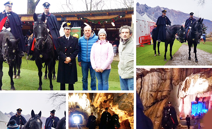 I carabinieri a cavallo da Monza alla Grotta di Babbo Natale di Ornavasso. Foto