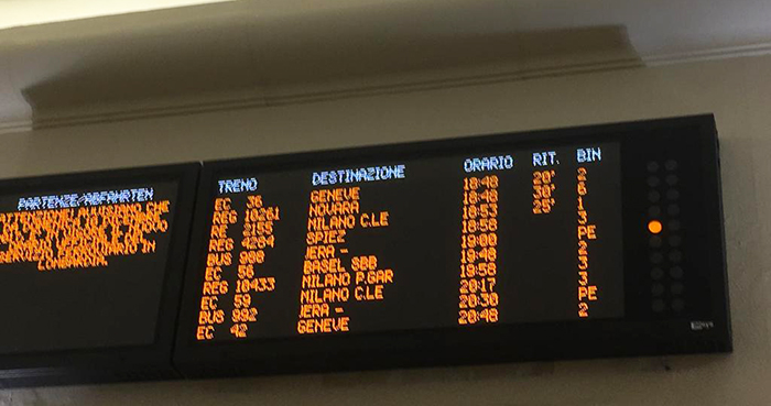 Treni da Milano con ritardo fra i 30 e 70 minuti per la neve