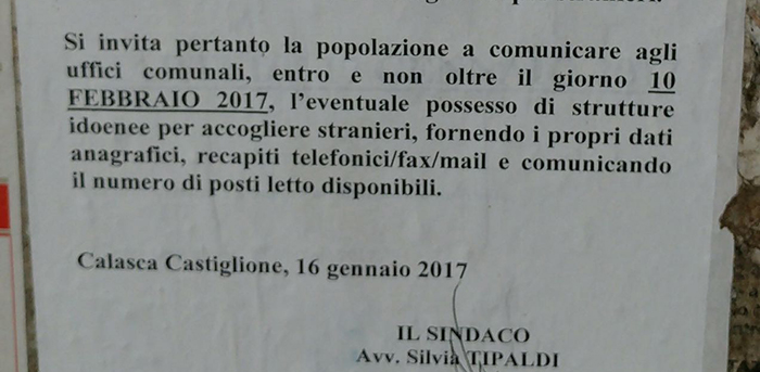 Calasca controcorrente. Il sindaco cerca strutture idonee per accogliere i migranti