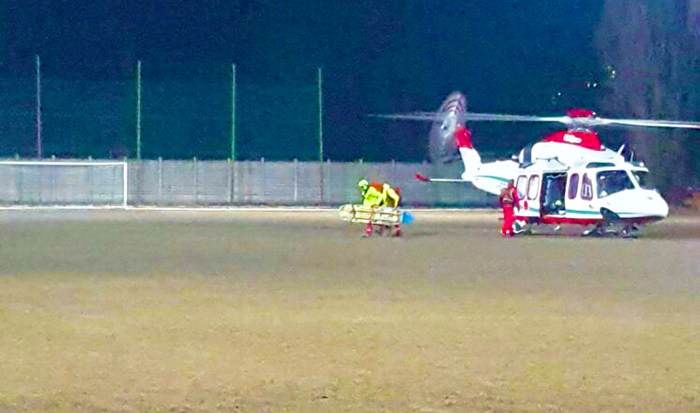 Domo: primo intervento notturno per l'eliambulanza del 118. Video